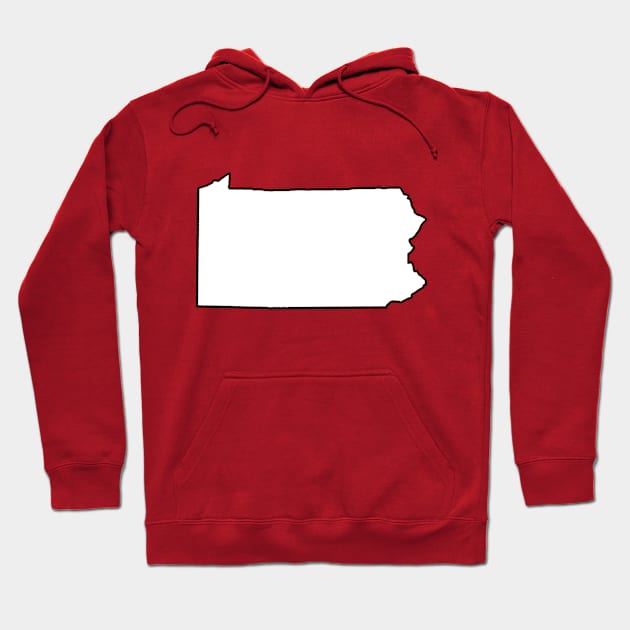 Pennsylvania - Blank Outline Hoodie by loudestkitten